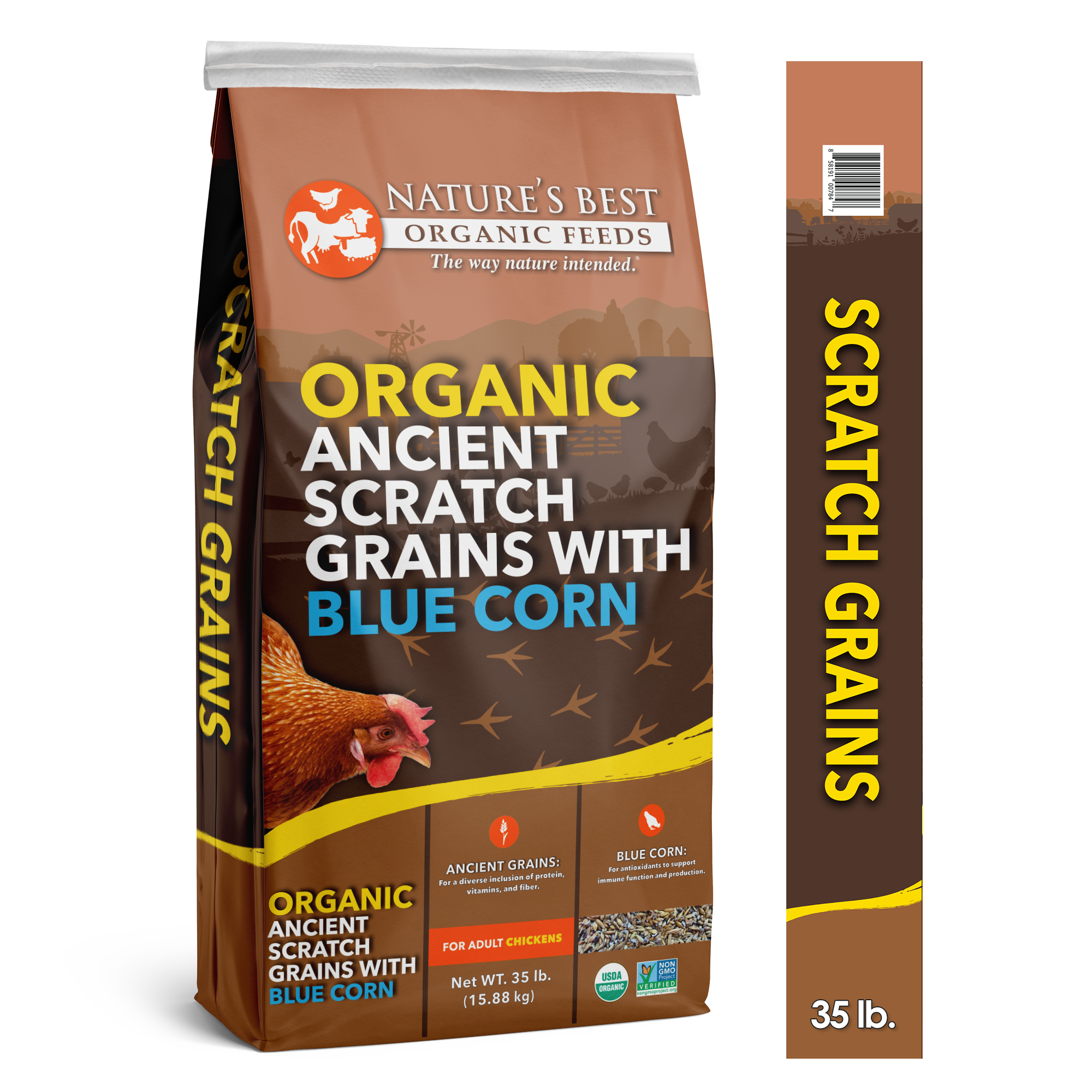 Organic Ancient Scratch Grains and Blue Corn