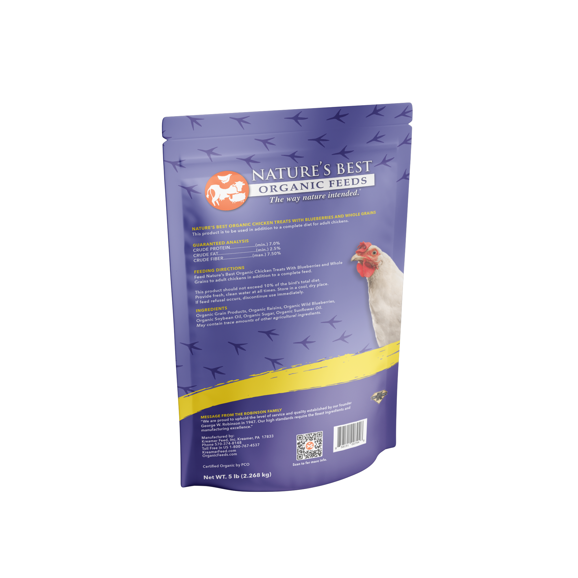 Organic Chicken Treats with Blueberries, Grains, & Oats