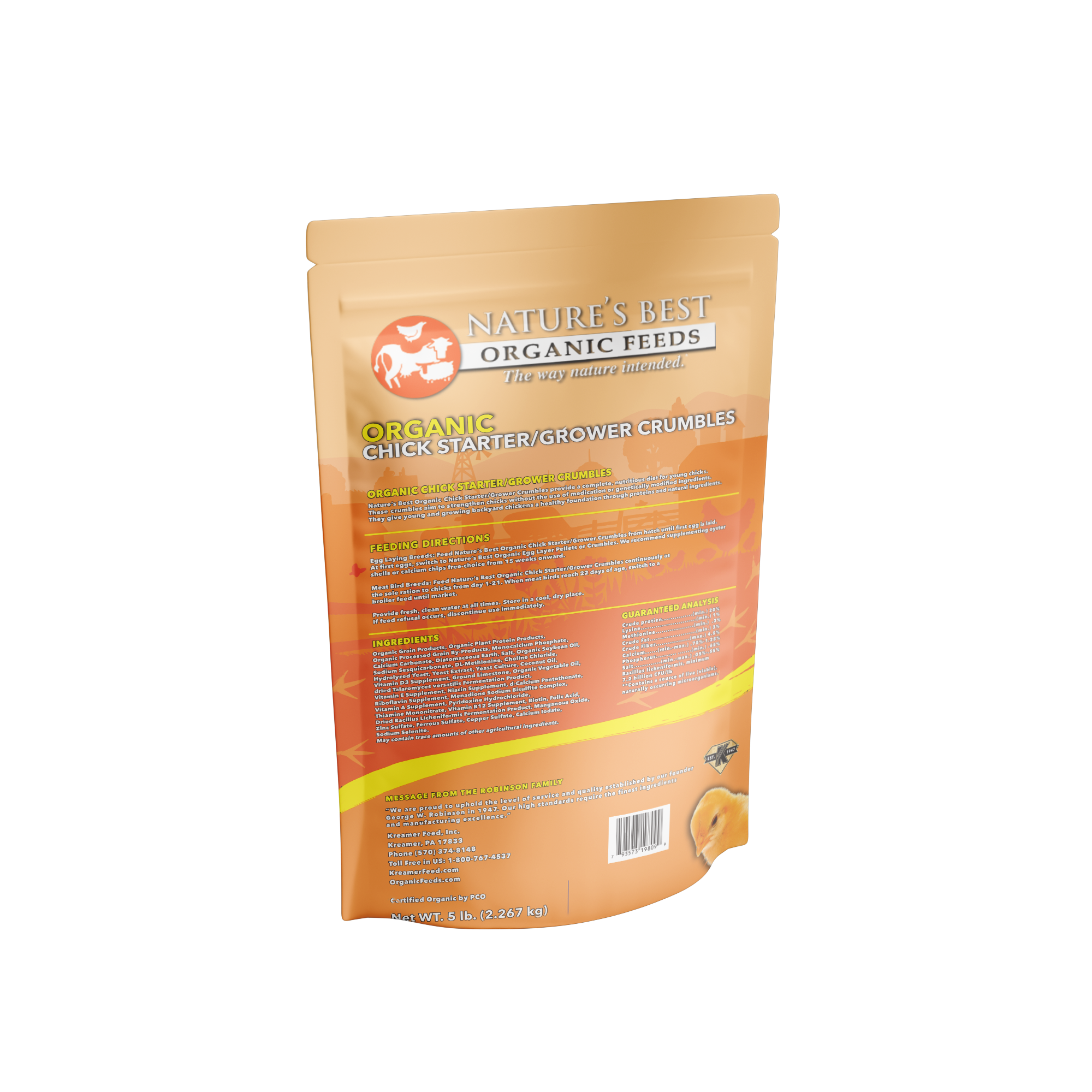 Organic Chick Starter/Grower Crumbles