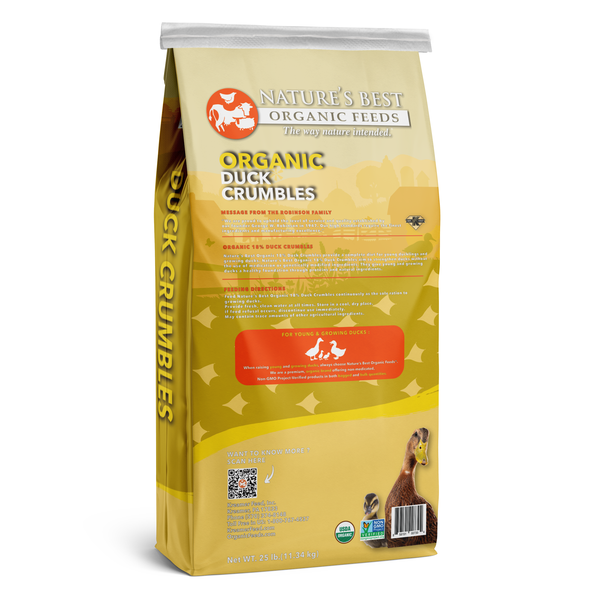 Organic Duck Starter Crumbles