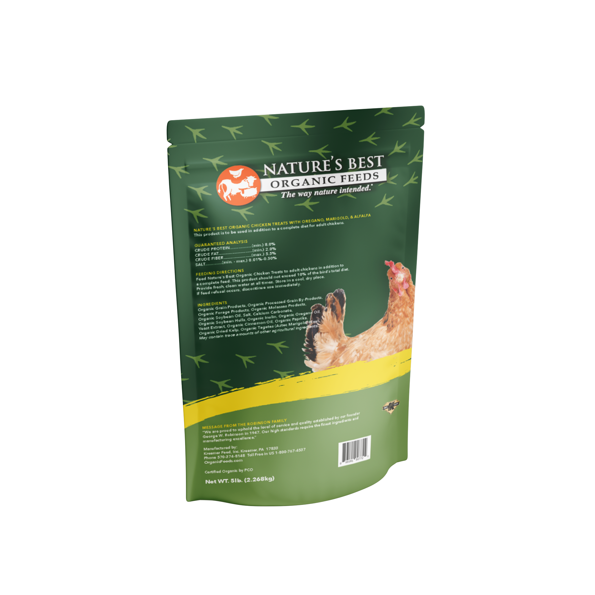 Organic Chicken Treats with Marigold, Alfalfa, & Oregano