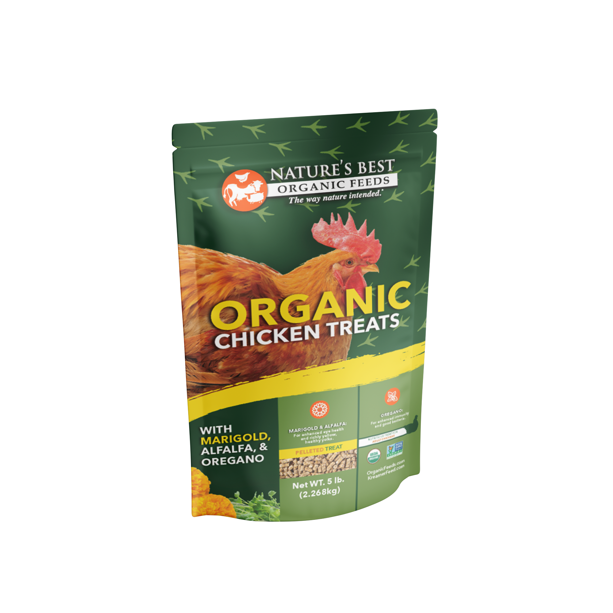 Organic Chicken Treats with Marigold, Alfalfa, & Oregano