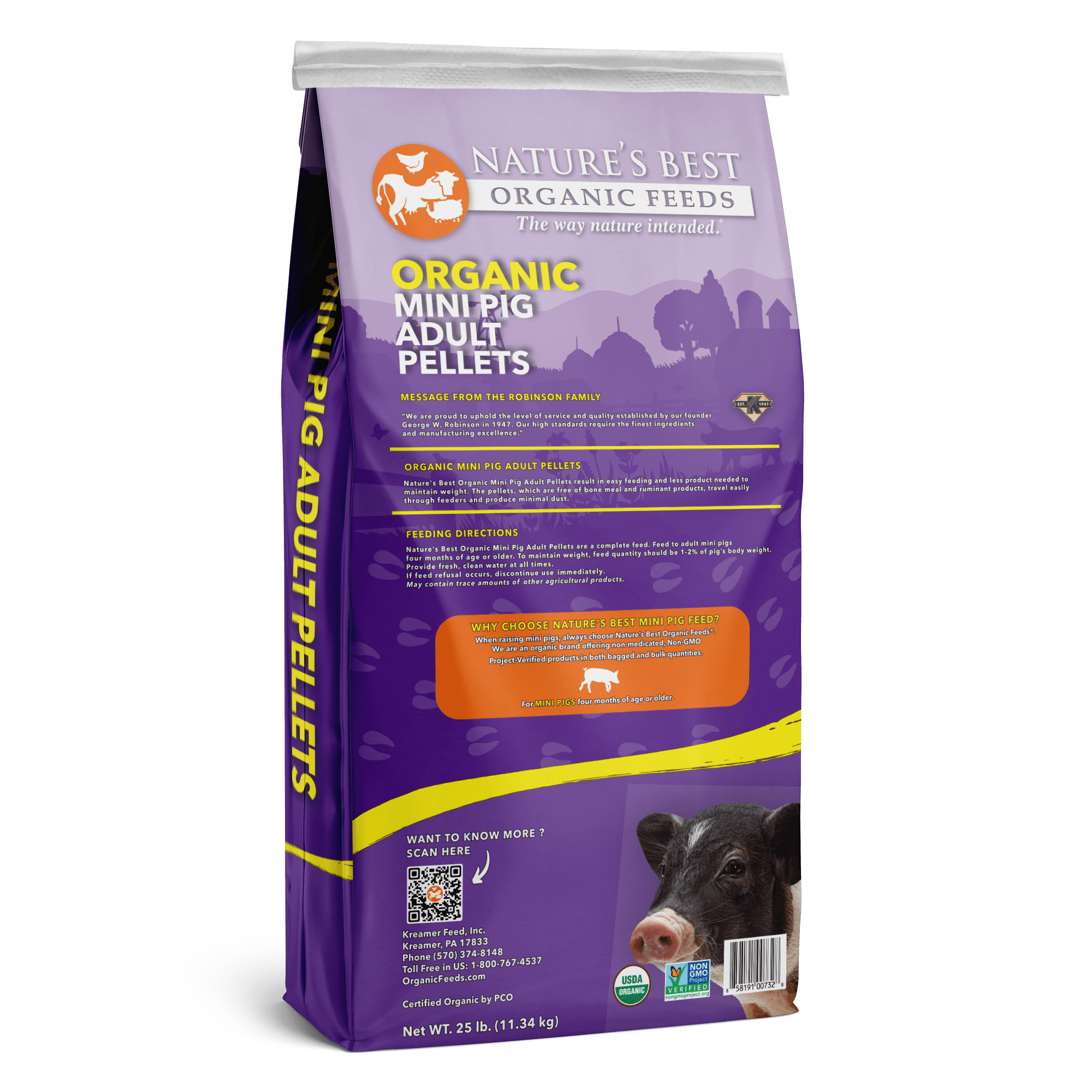 Organic Mini Pig Adult Pellets